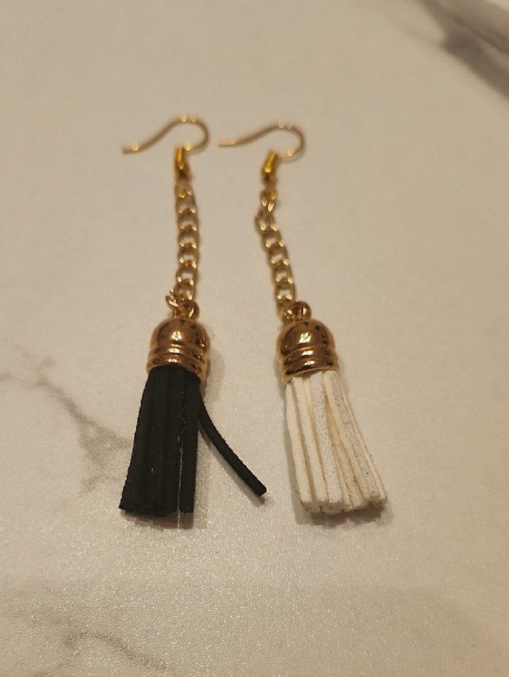 Hand Crafted Shadow & Light Tassel Earrings - Picture 3 of 5